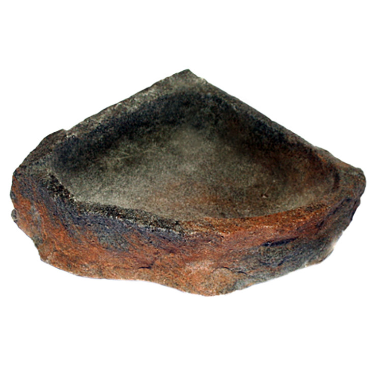 Eck-Felsschale Medium, Lava Rock 500ml 16,5x16,5x4cm