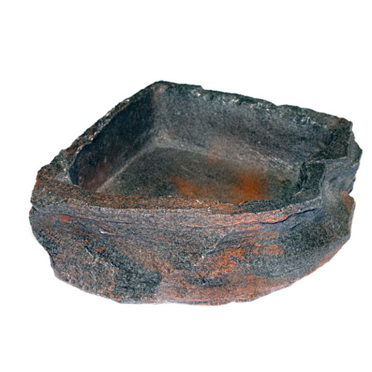Eck-Felsschale Large, Lava Rock 1500ml 24x24x6cm