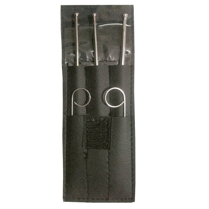 Profi-Sondenset M im Leder-Etui - 2 Schlaufen/3 Knopfsonden