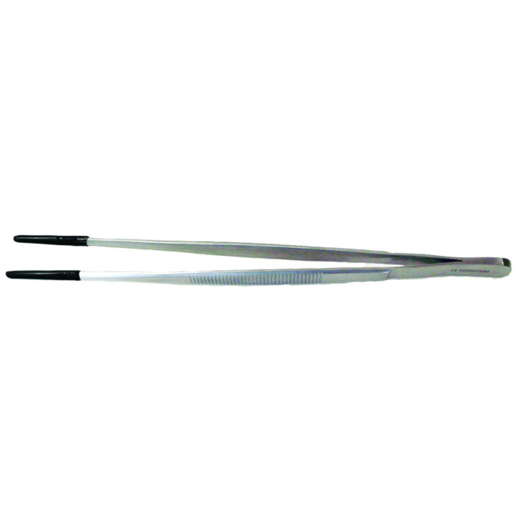 Edelstahlpinzette gerade ca. 30cm m.Schutzgummierung