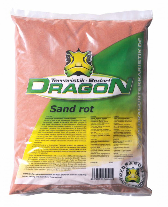 Sand rot Dragon 5kg - staubfrei - auch für Aquarien geeignet