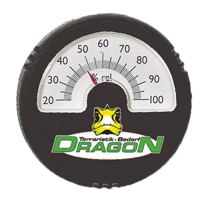 Hygrometer analog schwarz, rund Ø5,5cm Dragon