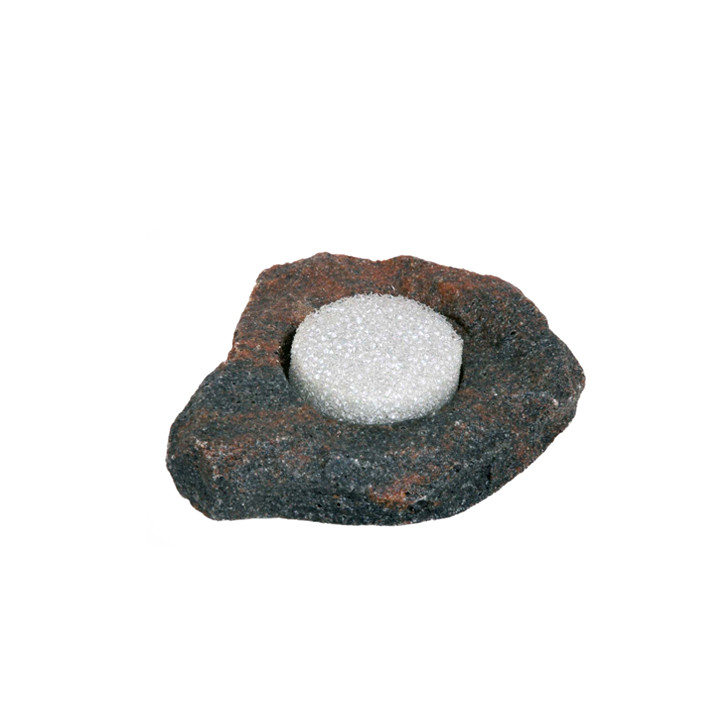 Felsschale mini mini Lava Rock mit Schwamm 10ml 6x6x2cm