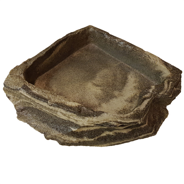 Eck-Felsschale Large, Granite Rock 1500ml 24x24x6cm