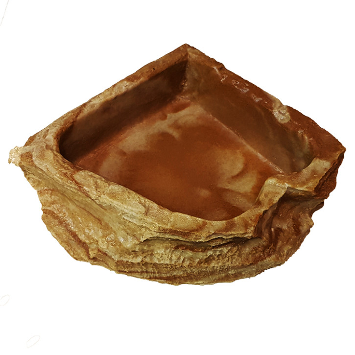 Eck-Felsschale Large, Sand Stone 1500ml 24x24x6cm