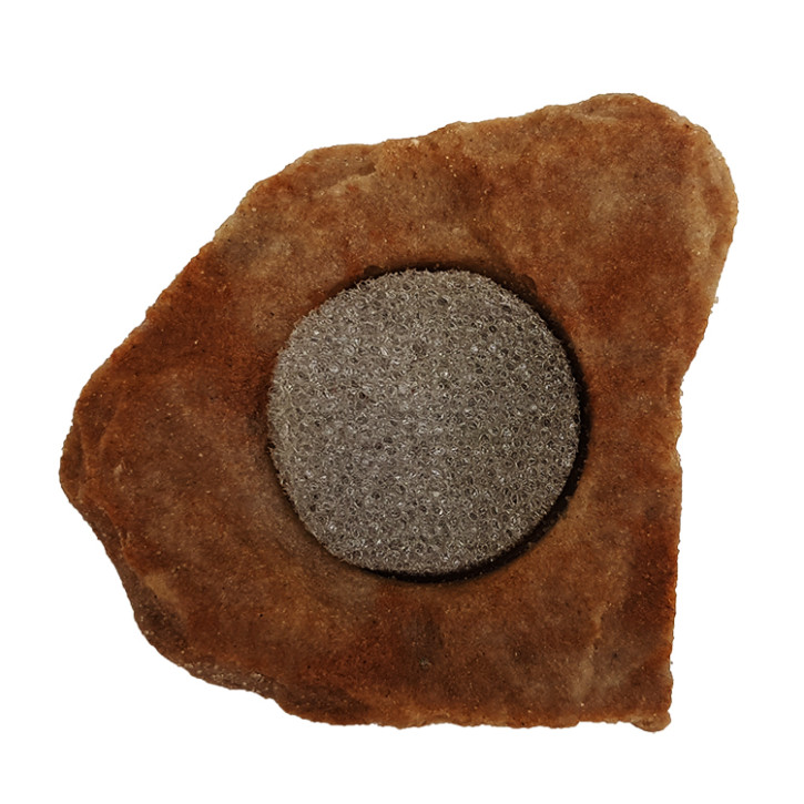 Felsschale mini mini Sand Stone mit Schwamm 10ml 6x6x2cm