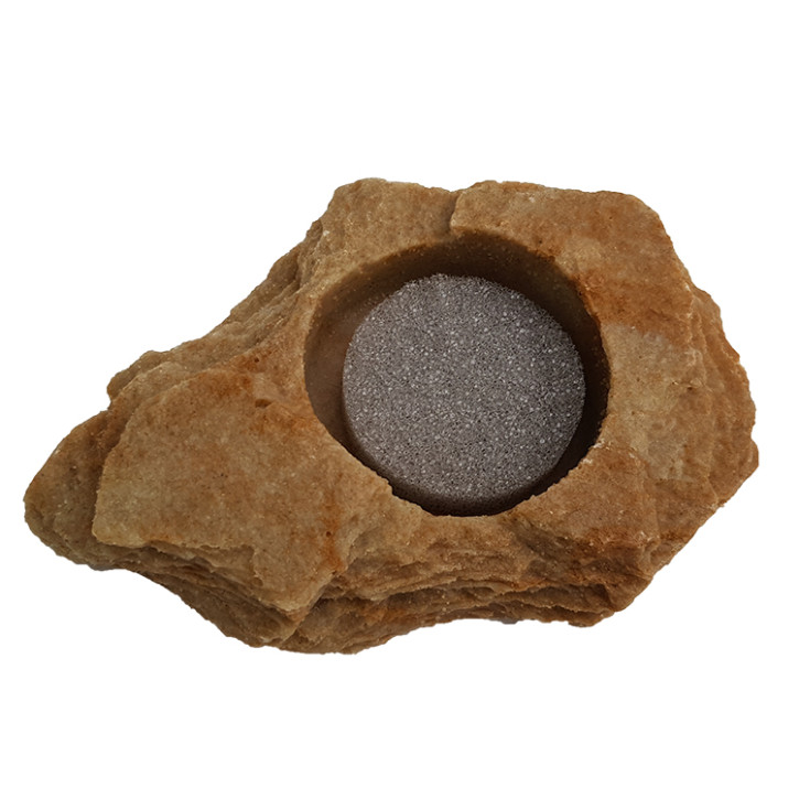 Felsschale mini Sand Stone mit Schwamm 20ml 15x10x2,5cm