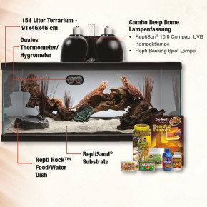 ReptiHabitat Terrarium - Bearded Dragon Kit 91x46x46cm