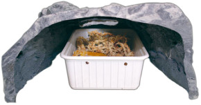 Dragon Repti Shelter Wet Box - Handgefertigte Terrarienhöhle, Groß 26x16x30 cm