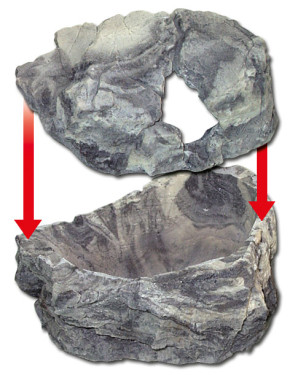 Dragon Wet-Box Small Granite Rock 17x14x15cm
